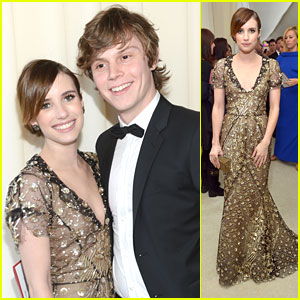Emma Roberts & Evan Peters: Elton John Oscars Party Pair