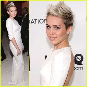 Miley Cyrus: Elton John AIDS Foundation Oscar Party 2013