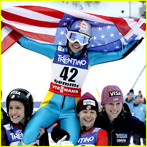 Sarah Hendrickson Wins Women's Ski Jumping Title!
