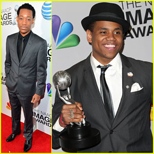 Tristan Wilds: NAACP Image Awards 2013 with Tyler James Williams
