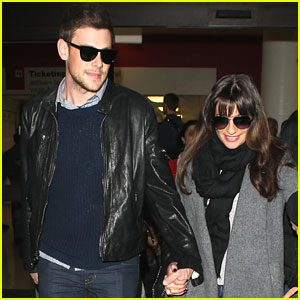 Lea Michele & Cory Monteith: Holding Hands at LAX