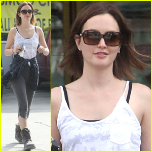 Leighton Meester: Post-Yoga Pit Stop!