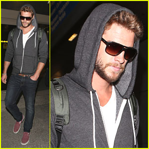 Liam Hemsworth: Bearded LAX Arrival