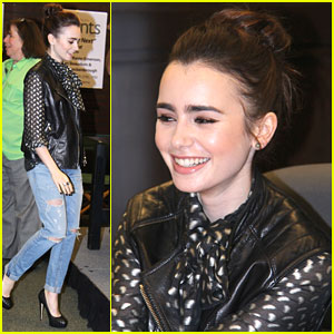 Lily Collins: Book Signing with Cassandra Clare!