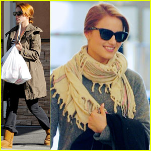 Dianna Agron: LAX Depature Following Pharmacy Stop