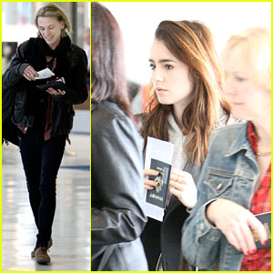Lily Collins & Jamie Campbell Bower: Toronto Departures