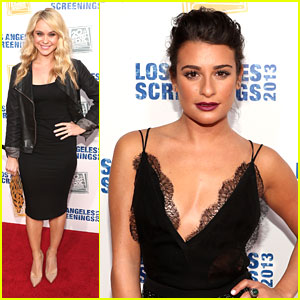 Lea Michele & Becca Tobin: LA Screenings Lot Party Pair