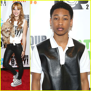 Bella Thorne & Jacob Latimore: Move Your Body Flash Workout Event!