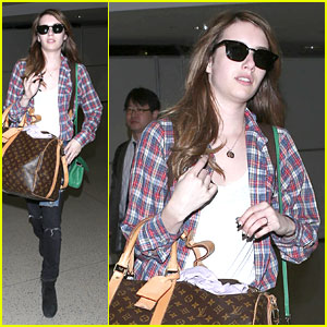 Emma Roberts: LV Luggage at LAX