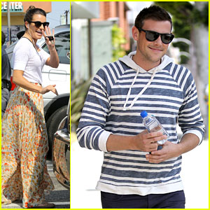 Lea Michele Gets Groceries; Cory Monteith Steps Out Solo