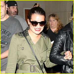 Lea Michele: Red Lipstick LAX Lovely!