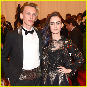Lily Collins & Jamie Campbell Bower -- Met Ball 2013