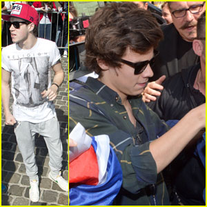 One Direction Swarmed By Fans in Belgium