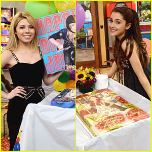 Jennette McCurdy & Ariana Grande: Birthday Cake on 'Sam & Cat' Set!