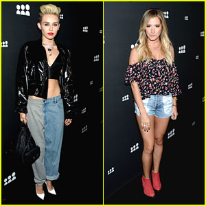 Miley Cyrus & Ashley Tisdale: MySpace Launch Party Pair