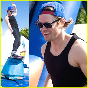 Chord Overstreet Surfs at Just Jared's Summer Kickoff Party 2013