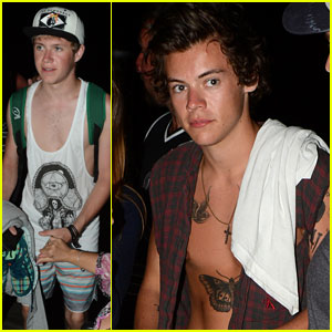 Harry Styles: Shirtless Yacht Trip with Niall Horan!