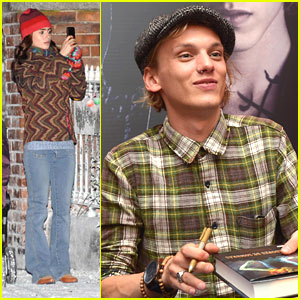 Jamie Campbell Bower Meets 'City of Bones' Fans; Lily Collins Films 'Love, Rosie'