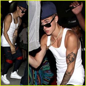 Justin Bieber Attends Kanye West's Listening Party!
