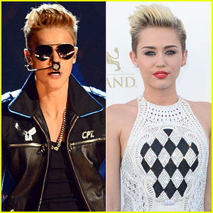 Justin Bieber & Miley Cyrus Hang Out in Hollywood