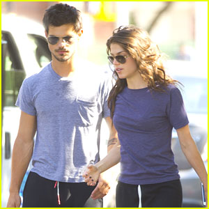 Taylor Lautner & Marie Avgeropoulos: 'Tracers' Twosome