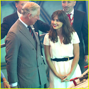Jenna-Louise Coleman: Prince Charles Visits 'Doctor Who' Set