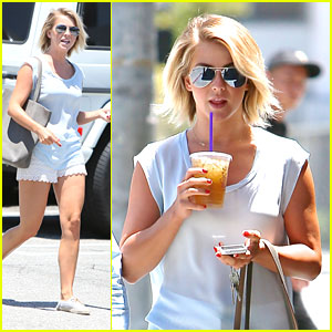 Julianne Hough: Lace Shorts & Iced Tea Stop