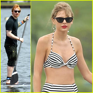 Taylor Swift & Ed Sheeran: Paddleboarding Pair