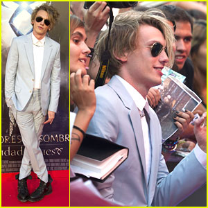 Jamie Campbell Bower: 'Mortal Instruments' In Madrid!
