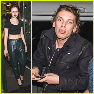 Lily Collins & Jamie Campbell Bower: Ivy Club Exit