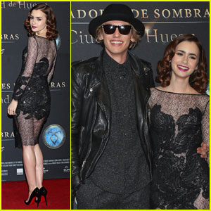 Lily Collins & Jamie Campbell Bower: 'Mortal Instruments' Mexico City Premiere