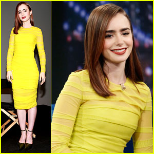 Lily Collins: 'Jimmy Fallon' & Apple Store Stops!