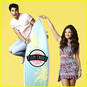 Lucy Hale & Darren Criss Chat Hosting the Teen Choice Awards 2013