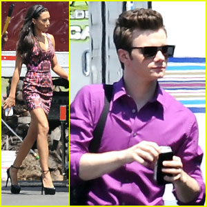 Naya Rivera & Chris Colfer: Back on 'Glee Set' After Teen Choice Awards