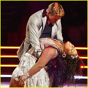 Amber Riley & Derek Hough: Cha Cha on 'DWTS' - Watch Now!