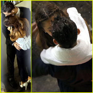 Ariana Grande & Nathan Sykes: Video Shoot Kisses!