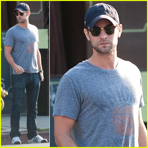 Chace Crawford Exits Goal Sports Cafe