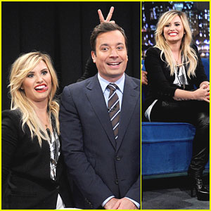 Demi Lovato Gives Jimmy Fallon Bunny Ears!