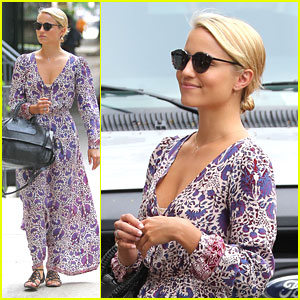 Dianna Agron: Pretty Printed Maxi in NYC