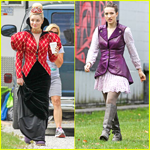 Sophie Lowe & Emma Rigby: In Costume on 'Wonderland' Set