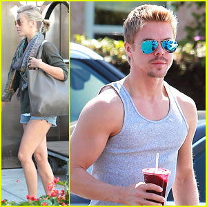 Julianne Hough Goes Out in NYC; Derek Hough Talks 'DWTS'