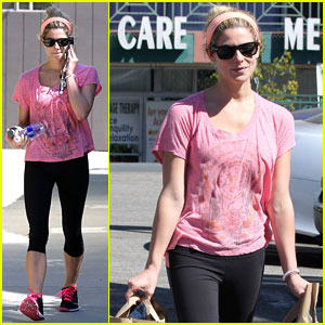 Ashley Greene Grabs Groceries After Hitting the Gym
