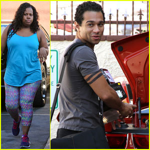 Corbin Bleu & Amber Riley: 'DWTS' Practice with Brant Daugherty!