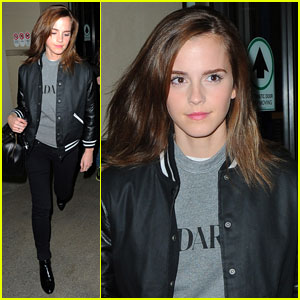 Emma Watson Lands in Los Angeles