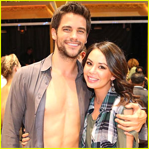 Janel Parrish Visits Brant Daugherty on DWTS!