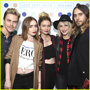 Lily Collins & Julianne Hough: Thirty Seconds To Mars Tour Celebration