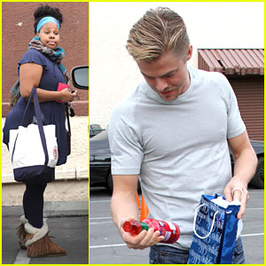 Amber Riley & Derek Hough: Gifts From Fans After DWTS Practice