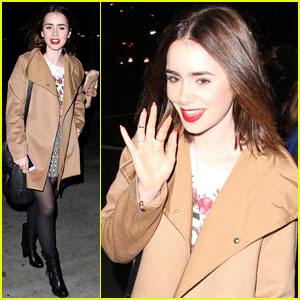 Lily Collins: Justin Timberlake Concert Goer