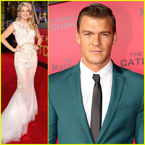 Stephanie Leigh Schlund & Alan Ritchson: Cashmere & Gloss at 'Catching Fire' L.A. Premiere