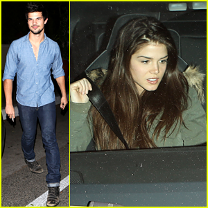 Taylor Lautner: Dinner Date with Marie Avgeropoulos!